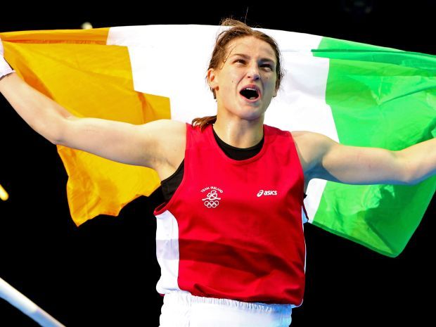 Katie Taylor wywalczyła pierwszy złoty medal dla Irlandii na igrzyskach w Londynie (fot. Getty Images)