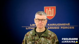 Szef armii Litwy Valdemaras Rupšys z wizytą w Ukrainie: Wsparcie dla obrony i szkolenie wojskowych są kluczowe, fot. ELTA/Josvydas Elinskas