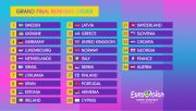 Kolejność uczestników finału. Fot. Eurovision Song Contest 2024/ EBU