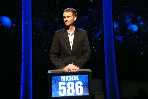 Michał Płaczkiewicz - zwycięzca nagrody za największą ilość zdobytych punktów w 82 edycji "Jeden z dziesięciu"