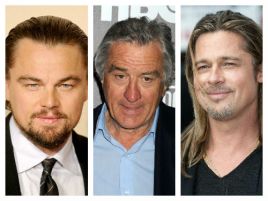 Leonardo DiCaprio, Robert De Niro i Brad Pitt (fot. PAP)