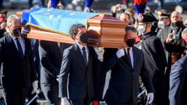 Rzym: pogrzeb przewodniczącego Parlamentu Europejskiego, D. Sassoli, fot. Getty Images/ Antonio Masiello