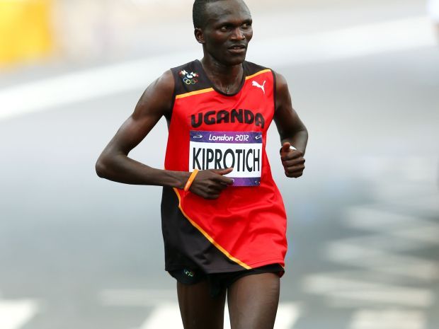 Stephen Kiprotich na trasie maratonu olimpijskiego (fot. Getty Images)