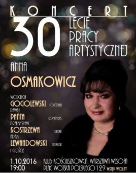 30-lecie pracy artystycznej Anny Osmakowicz