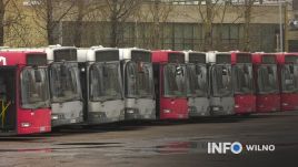 Protest wileńskich kierowców transportu publicznego, fot. Info Wilno