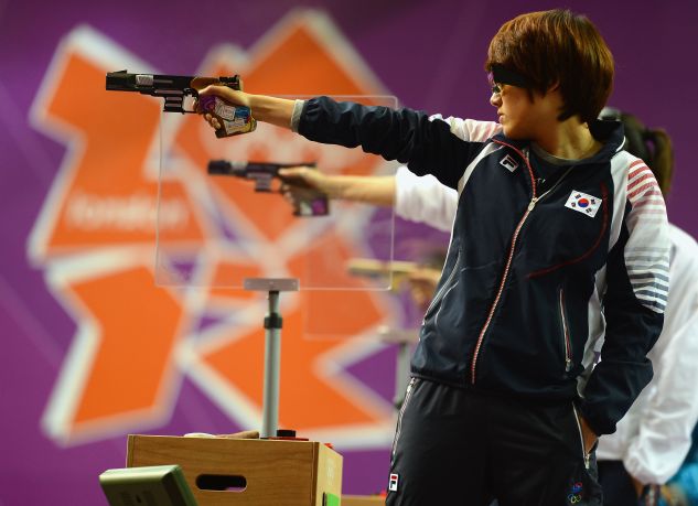 Jangmi Kim zwyciężyła w pistolecie sportowym (fot. Getty)