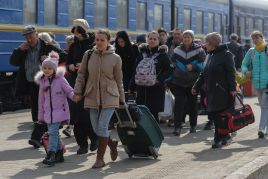 Liczba zarejestrowanych ukraińskich uchodźców wojennych na Litwie wzrosła do 48,8 tys. osób, fot. Getty Images/LightRocket/SOPA Images/Mykola Tys