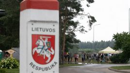 Granica białorusko-litewska: ambasada Iranu zainteresowała się losem migrantów, fot. BNS/ Julius Kalinskas