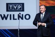 Prezes Telewizji Polskiej Jacek Kurski podczas inauguracji kanału TVP Wilno w Wilnie. /fot.PAP/Leszek Szymański/