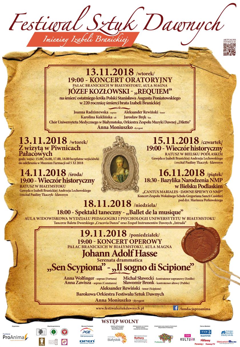 Festiwal Sztuk Dawnych - Imieniny Izabeli Branickiej 2018