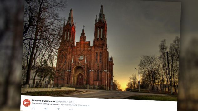Kościół p.w. Niepokalanego Poczęcia Najświętszej Marii Panny w Smoleńsku (fot. Twitter)