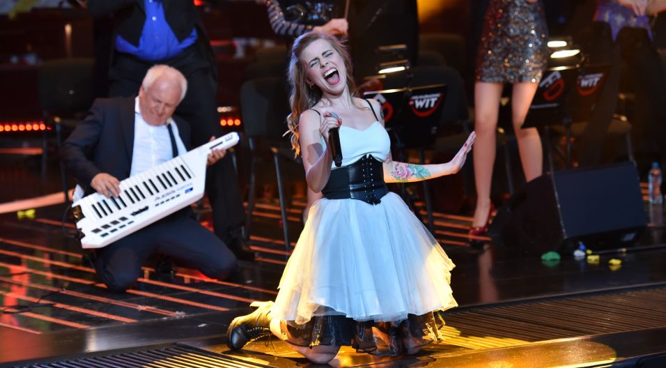 Jak dyrygent każe, trzeba śpiewać! Jaki utwór musiała wykonać pani Marta? (fot. Ireneusz Sobieszczuk)