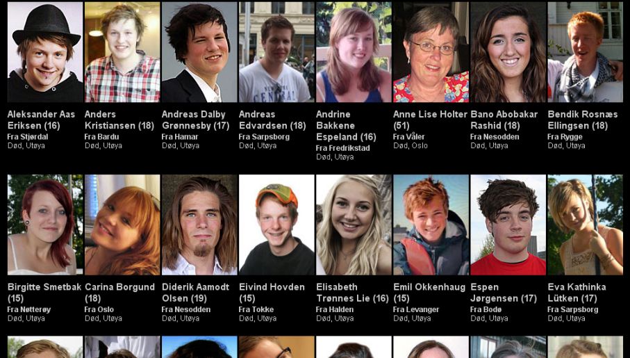 Znamy pełną listę ofiar Breivika - tvp.info