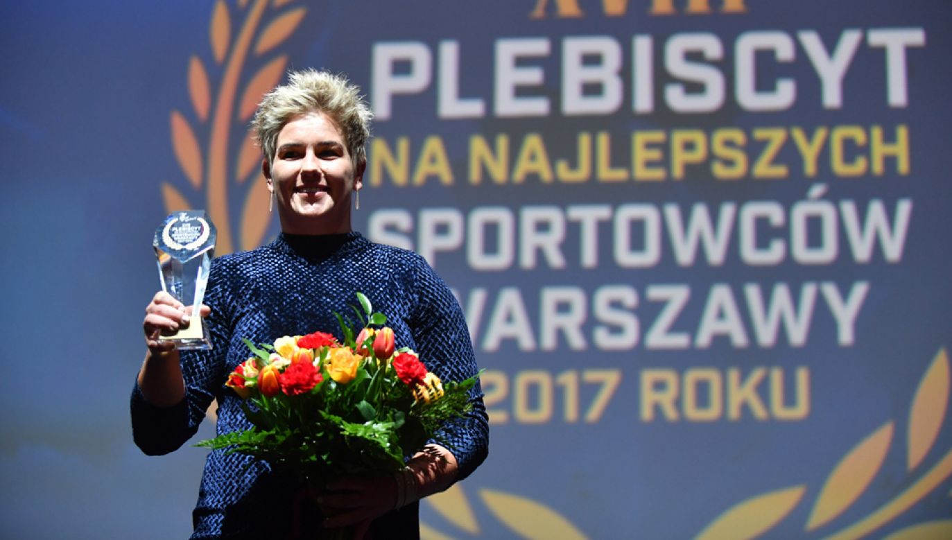 Najlepszy stołeczny sportowiec roku 2017 - mistrzyni świata w rzucie młotem Anita Włodarczyk (fot. PAP/Bartłomiej Zborowski)
