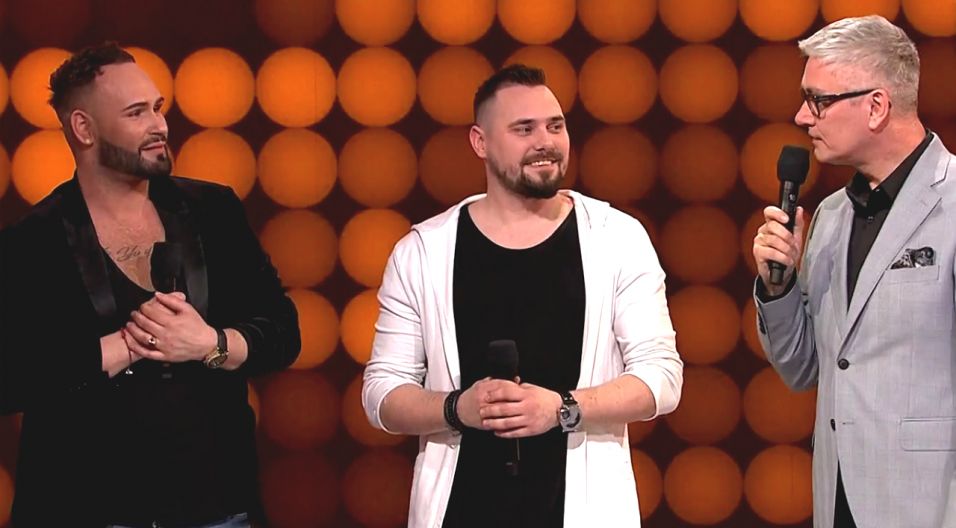 Daniel Rychter i Sebastian Wojtczak z Łodzi zaśpiewali „Black And White” i wyśpiewali wyróżnienie (fot. TVP)