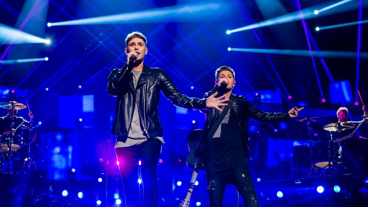 Joe and Jake – ten duet z Wielkiej Brytanii nie sprawdził się na Eurowizji, panowie zajęli trzecie miejsce... od końca (fot. Anna Velikova)