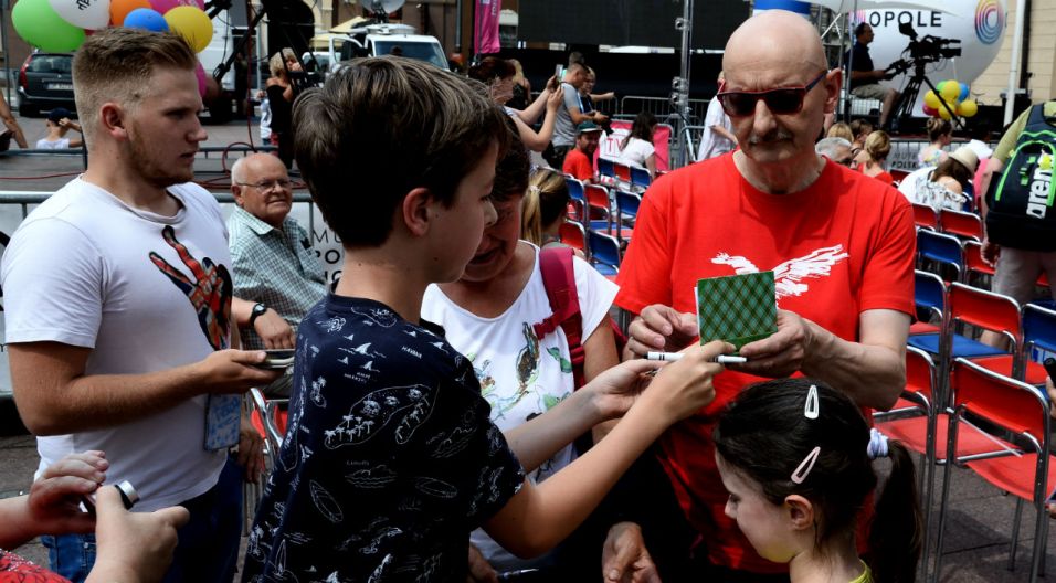 Kawiarenkę odwiedził też Sławomir Łosowski z zespołu Kombi (fot. TVP)