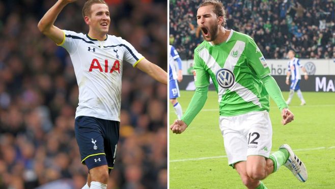 Harry Kane i Bas Dost (fot. Getty Images)