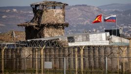 The Russians have been redeploying their men and materiel from the Hmeimim air base (pictured). Photo: Chris McGrath/Getty Images 