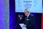 Prezes PKOl Andrzej Kraśnicki podczas spotkania zorganizowanego z okazji „Dnia Polskiego Pekin 2022”, w Centrum Olimpijskim w Warszawie (fot. PAP/Radek Pietruszka)