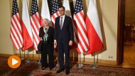 Premier Mateusz Morawiecki oraz sekretarz skarbu Stanów Zjednoczonych Janet Yellen (fot. PAP/Radek Pietruszka) )