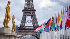 Transmisja z ceremonii otwarcia Letnich Igrzysk Olimpijskich Paryż 2024 w Telewizji Polskiej. Fot. Kevin Voigt/ Getty Images