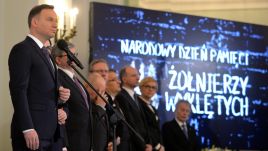 Wystąpienie prezydenta Andrzeja Dudy (fot. PAP/Marcin Obara)