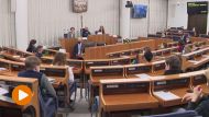 Debata młodzieżowa pn. „Dialogi senackie” z udziałem marszałka Senatu Tomasza Grodzkiego (fot. TVP)