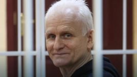 Alex Bialiatski, 2022 Nobel Peace Prize Laureate and democratic opposition dissident imprisoned by the Minsk regime. Photo: Pavel Latushka X profile