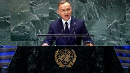 Andrzej Duda was speaking at an event called the “Summit of the Future.” Photo: PAP/EPA/SARAH YENESEL