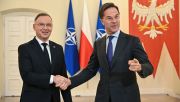 Poland’s president Andrzej Duda (L) and NATO secretary general Mark Rutte (R). Photo: PAP/Radek Pietruszka