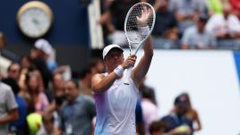 Poland’s Iga Świątek after winning second round of US Open. Photo: PAP/Marcin Cholewiński