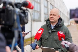 Minister środowiska Simonas Gentvilas, fot. BNS/Erikas Ovčarenko