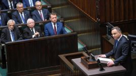 Prezydent Andrzej Duda wygłosił orędzie w Sejmie (fot. PAP/Radek Pietruszka)