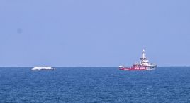 Pierwszy statek pomocy do Gazy, fot. Getty Images/Ali Jadallah/Anadolu