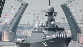 Russian missile ship Serpukhov. Photo: Igor Russak/NurPhoto/Getty Images.