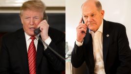 The two leaders held a telephone call on Thursday, sources say. Photo: Chip Somodevilla, Steffen Kugler/Bundesregierung via Getty Images