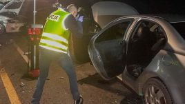 Police investigator at the pile-up site. October 19, 2024. Photo: PAP/KPP Pruszcz Gdański