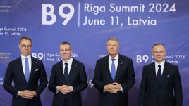 The presidents of (L-R) Finland, Latvia, Romania, and Poland in Riga ahead of the B9 summit. Photo: PAP/Paweł Supernak