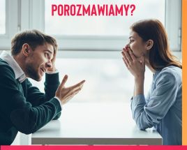 Rozmowa kobiety i mężczyzny/ Grafika canva