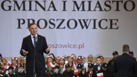 Andrzej Duda spotkał się z mieszkańcami Proszowic (fot. PAP/Jacek Bednarczyk)