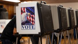 Early voting has already started in the 2024 race for the White House. Photo: Nathan Posner/Anadolu via Getty Images