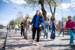 Z okazji Międzynarodowego Dnia Tańca w Niemenczynie odbył się FlashMob, fot. TVP Wilno/Eva Przychodska