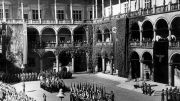 During World War II, Wawel served as the headquarters of Nazi war criminal Hans Frank who was later executed following his trial in Nuremberg.  Photo NAC 