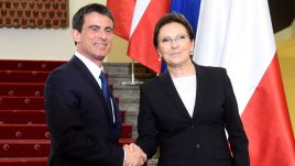 Premier Francji Manuel Valls i premier Ewa Kopacz (fot. PAP/Radek Pietruszka)