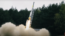 The first flight of the 2K version of the ILR-33 AMBER rocket takes off in Poland. Photo: Courtesy of Łukasiewicz – Institute of Aviation