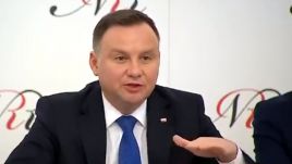 Prezydent Andrzej Duda wziął udział w posiedzeniu Narodowej Rady Rozwoju (fot. TVP Info)