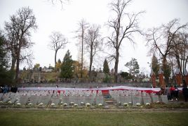 Obchody Święta Niepodległości Polski na Cmentarzu Na Rossie [fotogaleria], fot. TVP Wilno/Eva Przychodska