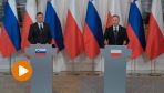 Prezydent Andrzej Duda i prezydent Słowenii Borut Pahor podczas konferencji prasowej po spotkaniu w Belwederze w Warszawie (fot. PAP/Mateusz Marek)