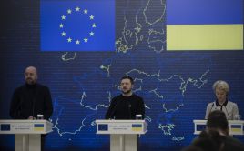 W piątek w Kijowie szczyt Unia Europejska-Ukraina; ma potwierdzić unijną perspektywę dla tego kraju, fot. Mustafa Ciftci/Anadolu Agency via Getty Images